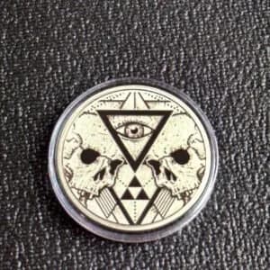 Skull and Pyramid design EDC challenge coin - 365 Weapons