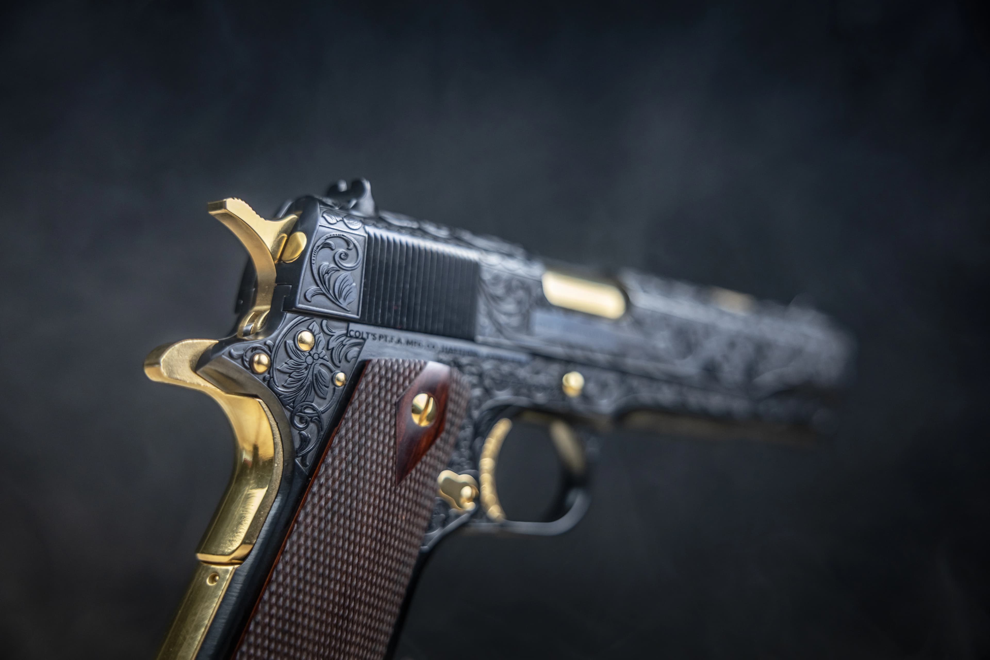 Laser Engraved 1911's example 24 by 365 Weapons